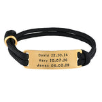 Load image into Gallery viewer, Engraved Bar Cord Bracelet
