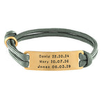 Load image into Gallery viewer, Engraved Bar Cord Bracelet
