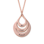 Load image into Gallery viewer, Engraved Family Necklace Drop Shaped

