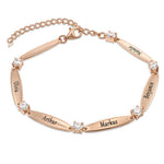 Load image into Gallery viewer, Engraved Mother Bracelet with Crystal
