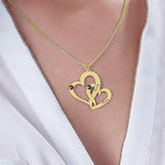 Load image into Gallery viewer, Engraved Two Heart Necklace
