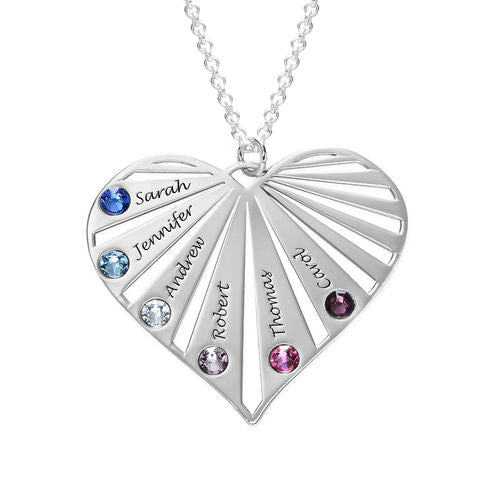 Family Necklace with Birthstones