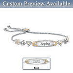 Load image into Gallery viewer, Granddaughter Bracelet With Two Personalized Engravings
