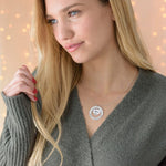 Load image into Gallery viewer, Personalized Photo Necklace With Carved Names
