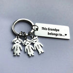 Load image into Gallery viewer, Personalized Family Name Keychain - Father&#39;s day gift
