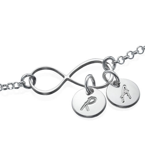 Infinity Anklet with Initial Charms