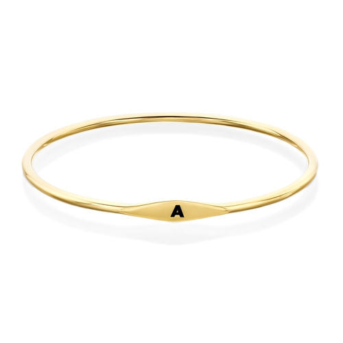 Initial Bangle Bracelet