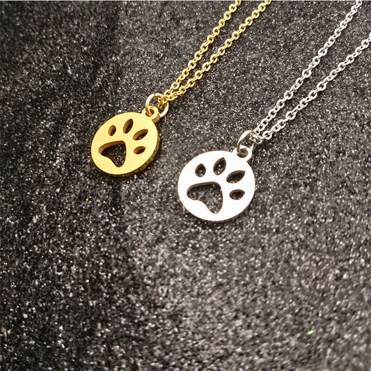 Hollow Pet Paw Necklace G2706