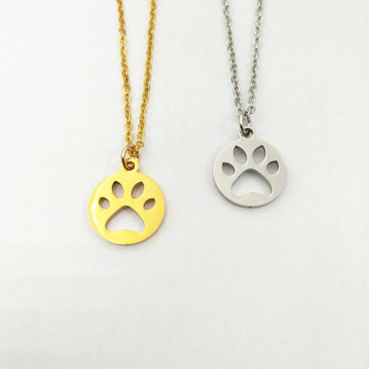 Hollow Pet Paw Necklace G2706