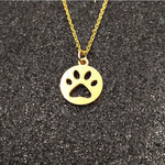 Load image into Gallery viewer, Hollow Pet Paw Necklace G2706
