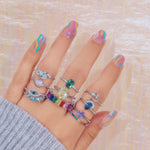 Load image into Gallery viewer, Rainbow Diamond Band Ring
