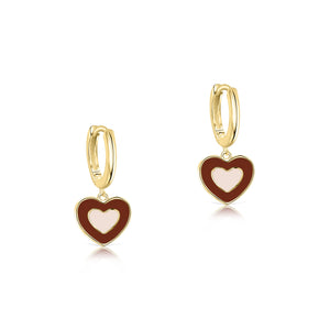 Cocoa Heart Earrings