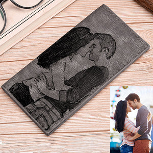 Personalized Double-Sided Photo Gray Wallet