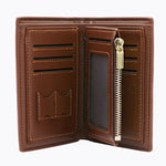 Load image into Gallery viewer, Double Sided Photo Leather Mens Trifold Vertical Wallet
