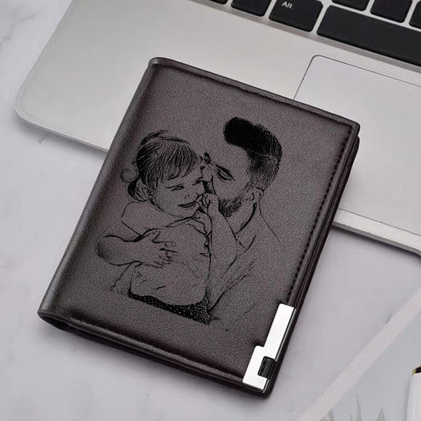 Personalized Double-Sided Photo Ultra Thin Vertical Men's Wallet
