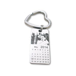 Load image into Gallery viewer, Free Engraving Lovers Calendar Keychain

