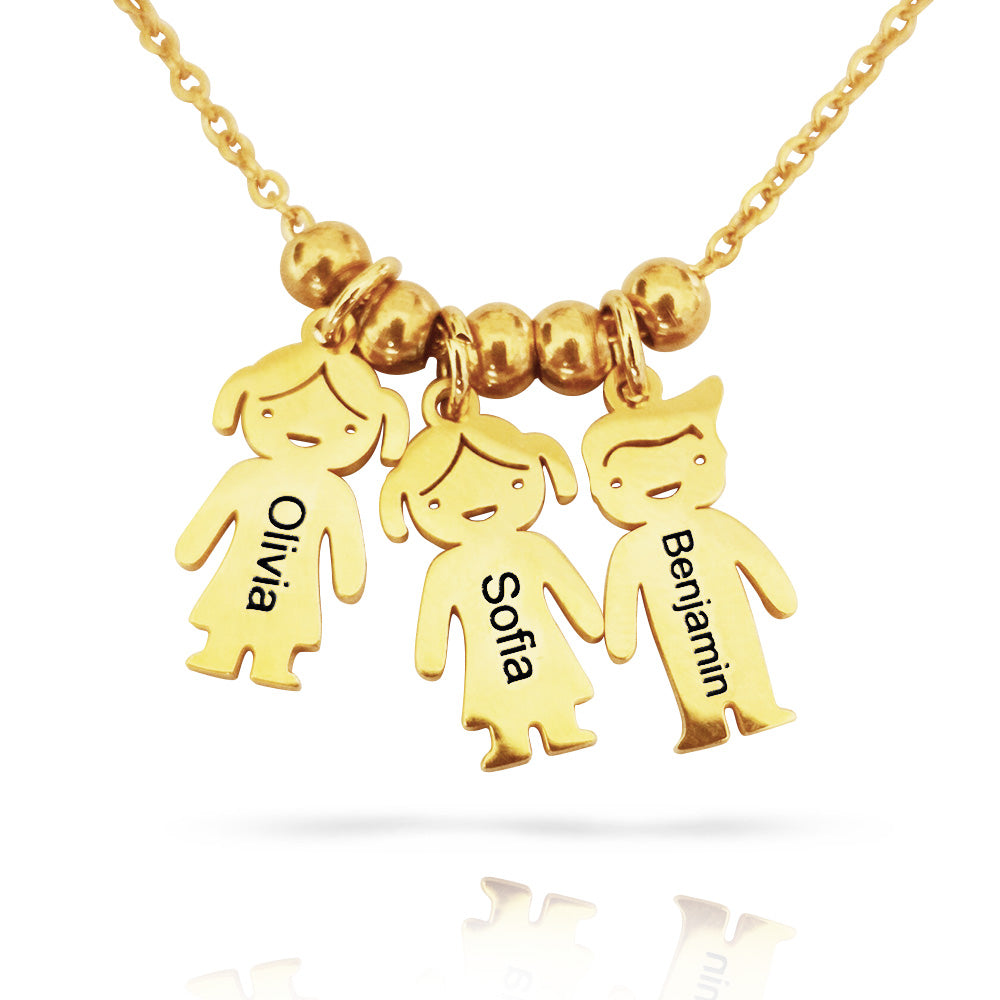 Famliy Name Moppet Necklace for Mom