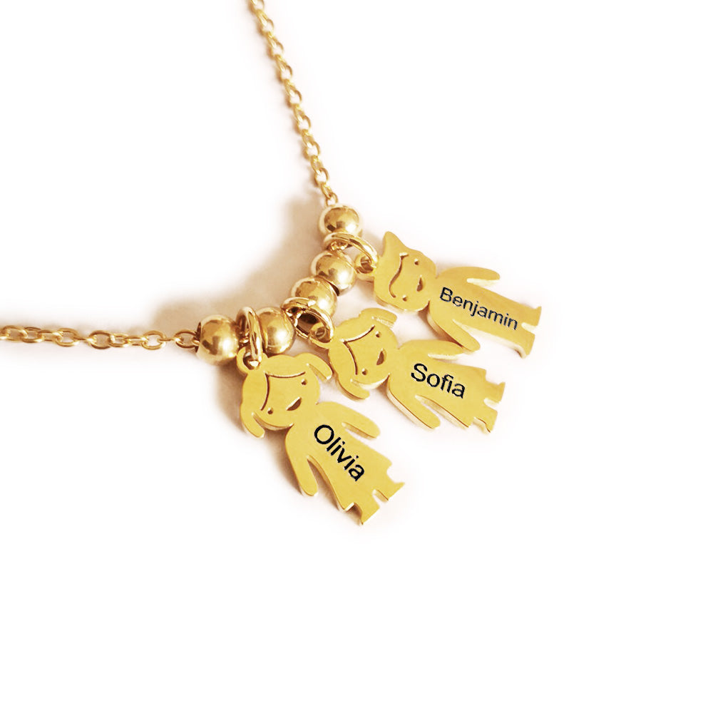 Famliy Name Moppet Necklace for Mom