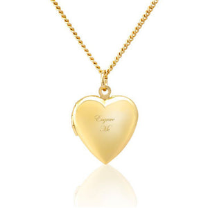 Gold Custom Heart Locket Necklace