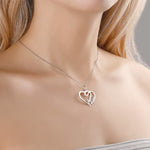 Load image into Gallery viewer, Overlapping Heart Two Name Necklace
