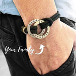 Load image into Gallery viewer, Rope Bracelet for Men with Engraved Hoop
