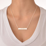 Load image into Gallery viewer, Engraved Bar Necklace
