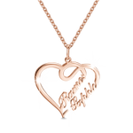 Load image into Gallery viewer, Overlapping Heart Two Name Necklace
