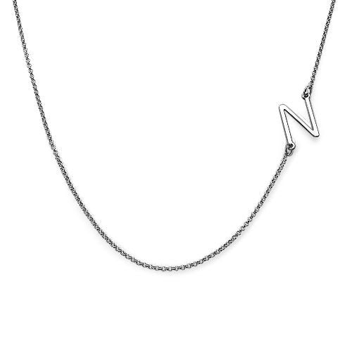 Two Sideways Initial Necklaces