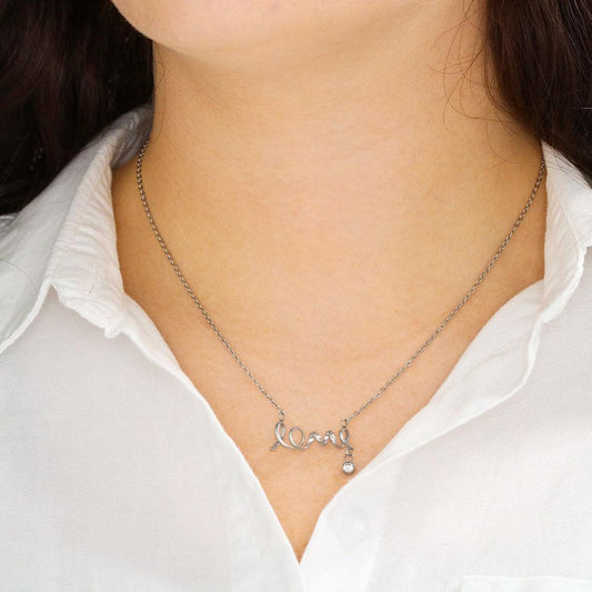 Mother's Day Love Script Necklace