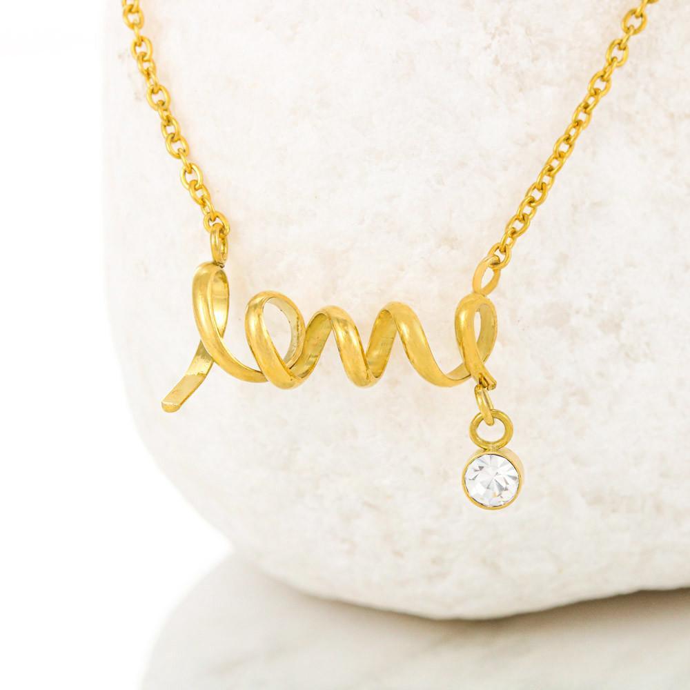 Mother's Day Love Script Necklace