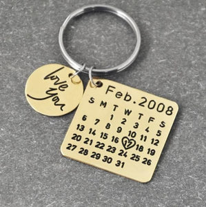Personalised Engraved Calendar Keychain