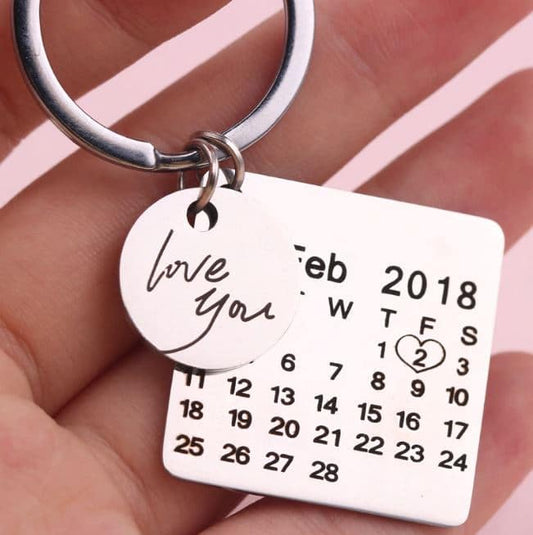 Personalised Engraved Calendar Keychain