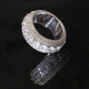 Iced Out Double Row Spinning Ring Y