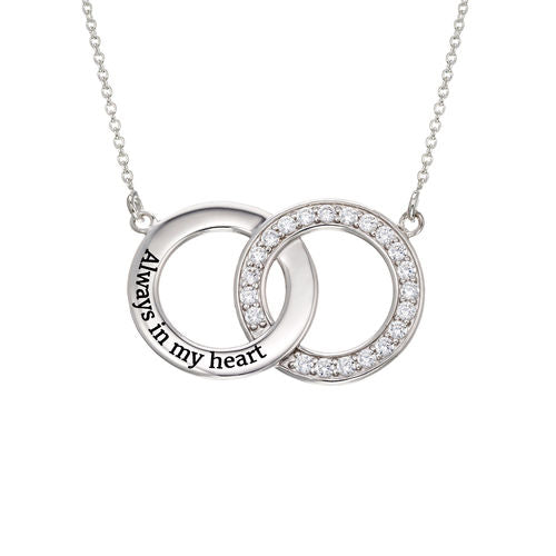 Crystal Interlocking Circle Necklaces