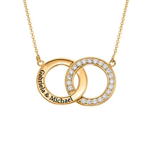 Crystal Interlocking Circle Necklaces